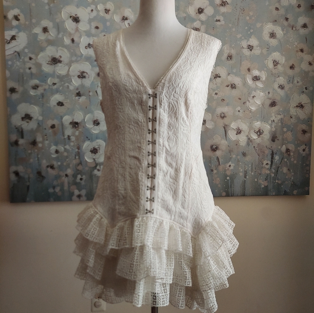 Anthropologie white dress size 12